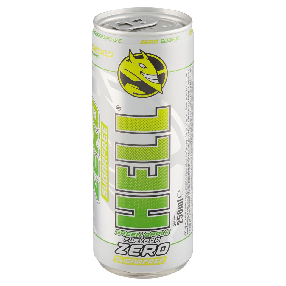 obrázok 1 z Hell Zero Green Apple sýtený nealkoholický nápoj 250 ml