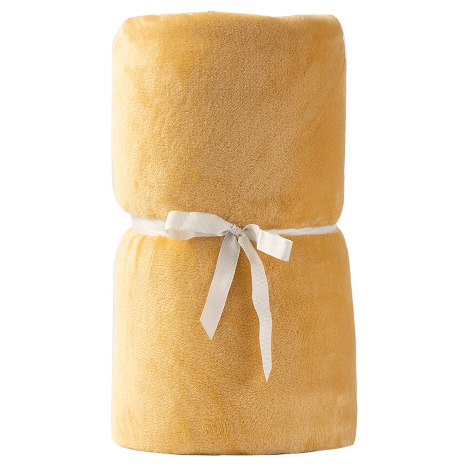 Tesco Super Soft Throw Ochre