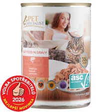 Pet Specialist Kousky s ASC certifikovaným lososem v omáčce 415g