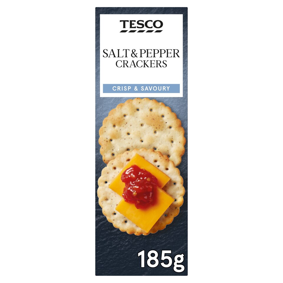 Tesco Salt & Pepper Cracker 185G