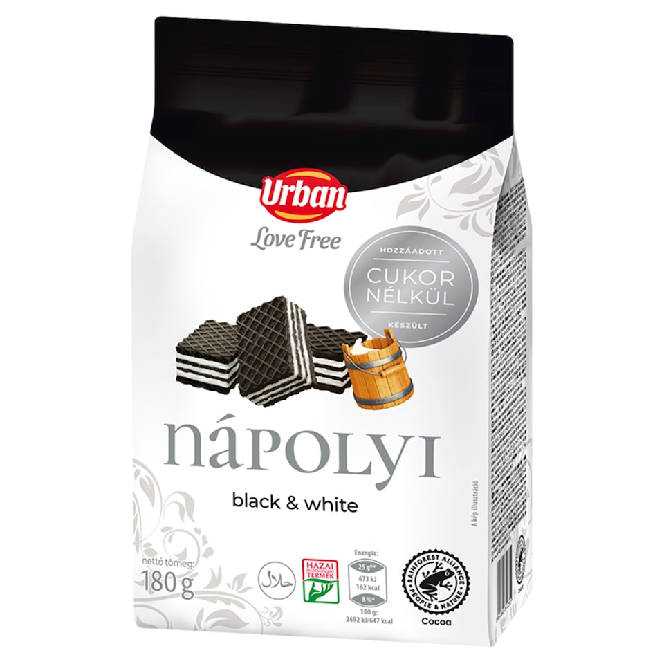 Urban LoveFree Black and White nápolyi 180 g