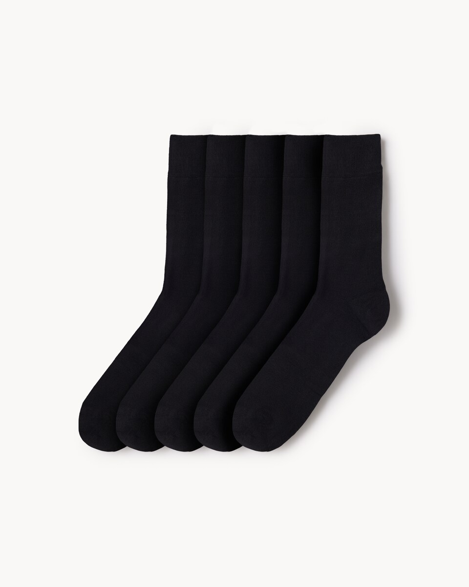F&F 5-Pack Super Soft Ankle Socks in Black