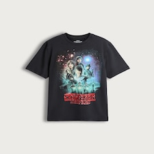 Stranger Things Pure Cotton T-Shirt in Black