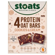Stoats Cookies & Cream Protein Oat Bars 4 x 42g