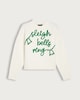 image 4 of F&F Knitted Sleigh Bells Ring Slogan Jumper in Cream