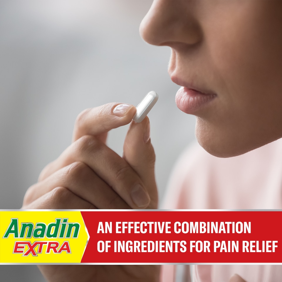 image 1 of Anadin Extra Pain Relief Caplets - Aspirin, Paracetamol & Caffeine 12s