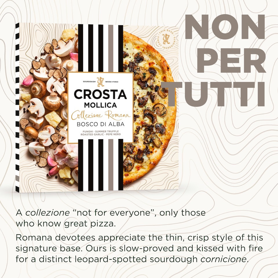 image 1 of Crosta Mollica Collezione Romana Bosco di Alba Pizza – Truffle & Mushroom 483g