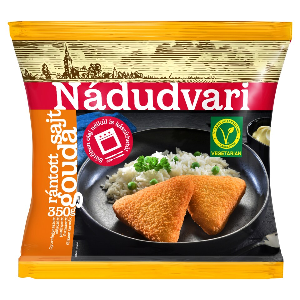 Nádudvari gyorsfagyasztott rántott gouda sajt 350 g