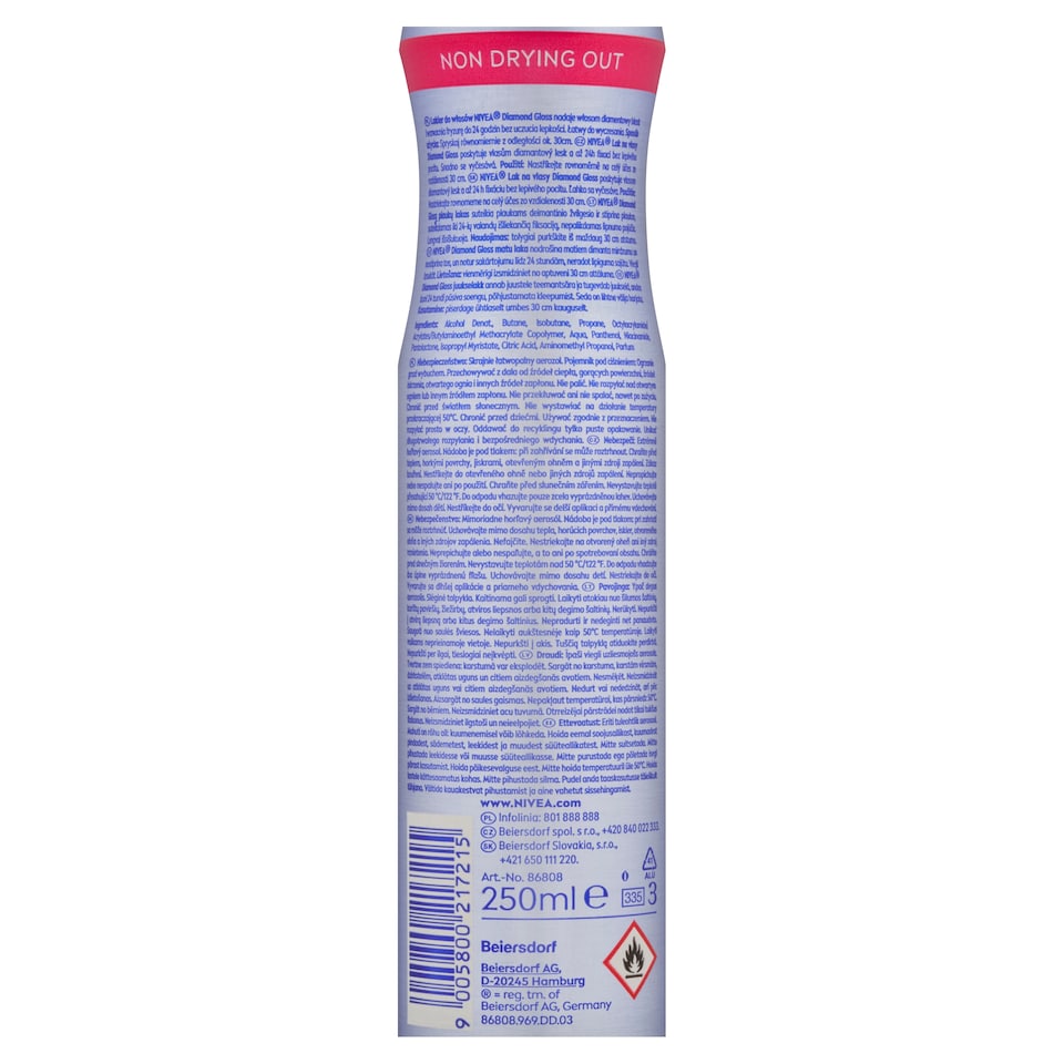 Obrázek 1 pro produkt Nivea Diamond Gloss Lak na vlasy 250ml