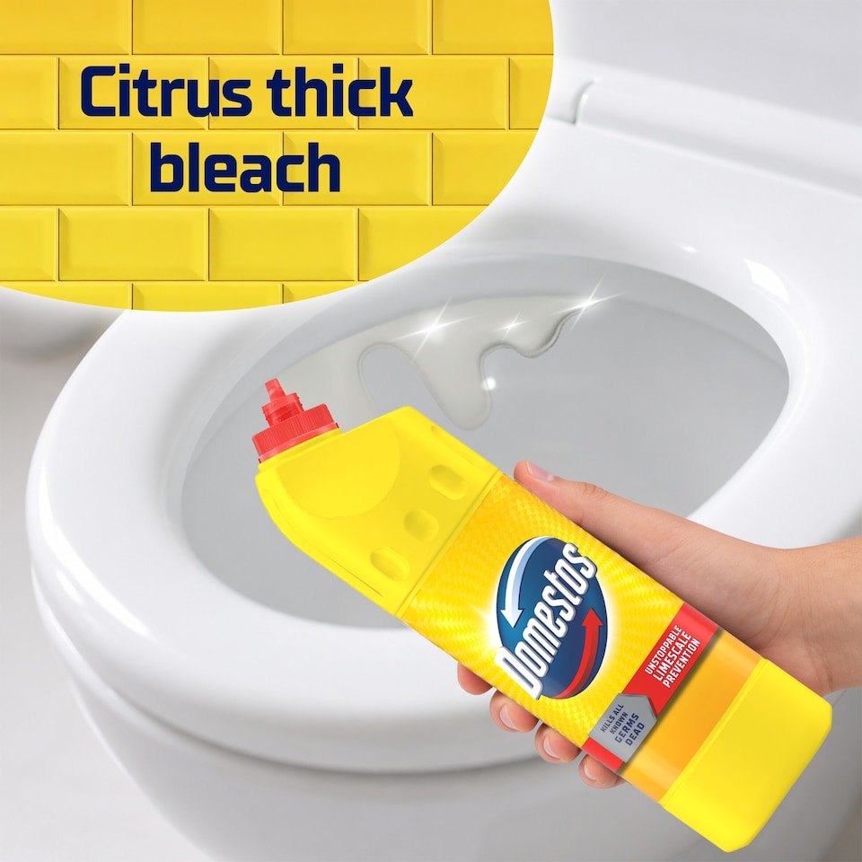 image 1 of Domestos Thick Bleach Citrus Toilet & Bathroom Cleaner 750ml