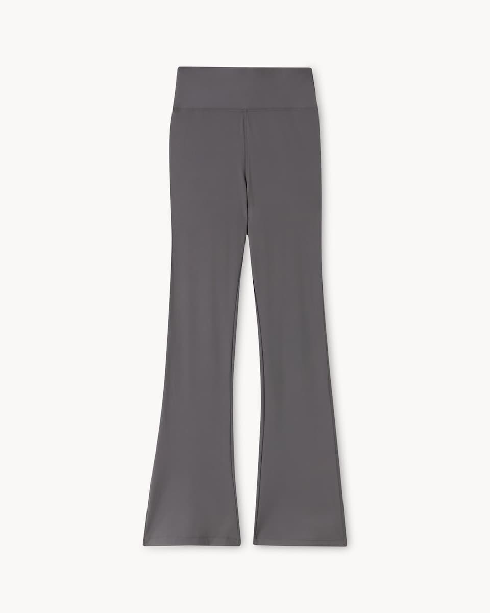 image 1 of F&F Active High Waisted Flared Leggings  in Chocolate