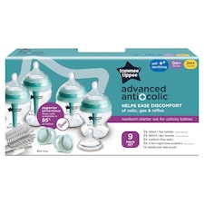 Tommee Tippee Advanced Anti-Colic Newborn Baby Bottle Starter Kit, Mixed Sizes