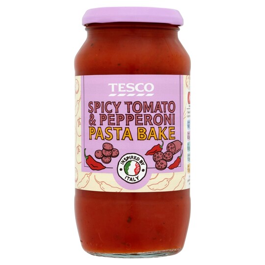 Tesco Pasta Bake Spicy Pepperoni 500G Tesco Groceries