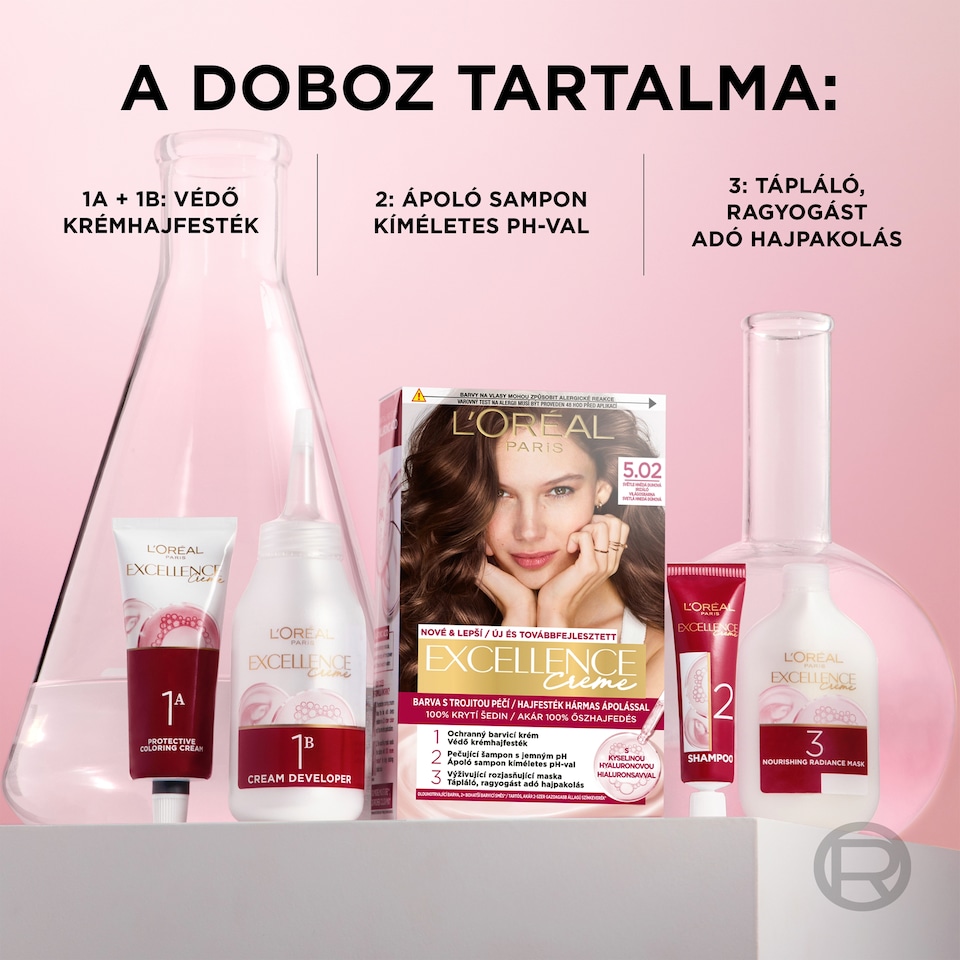 L'Oréal Paris Excellence Cool Creme hajfesték hármas ápolással 6.11 Extra hamvas sötétszőke 1. kép