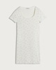 image 4 of F&F Pointelle Floral Print Short Sleeved Nightdress in White