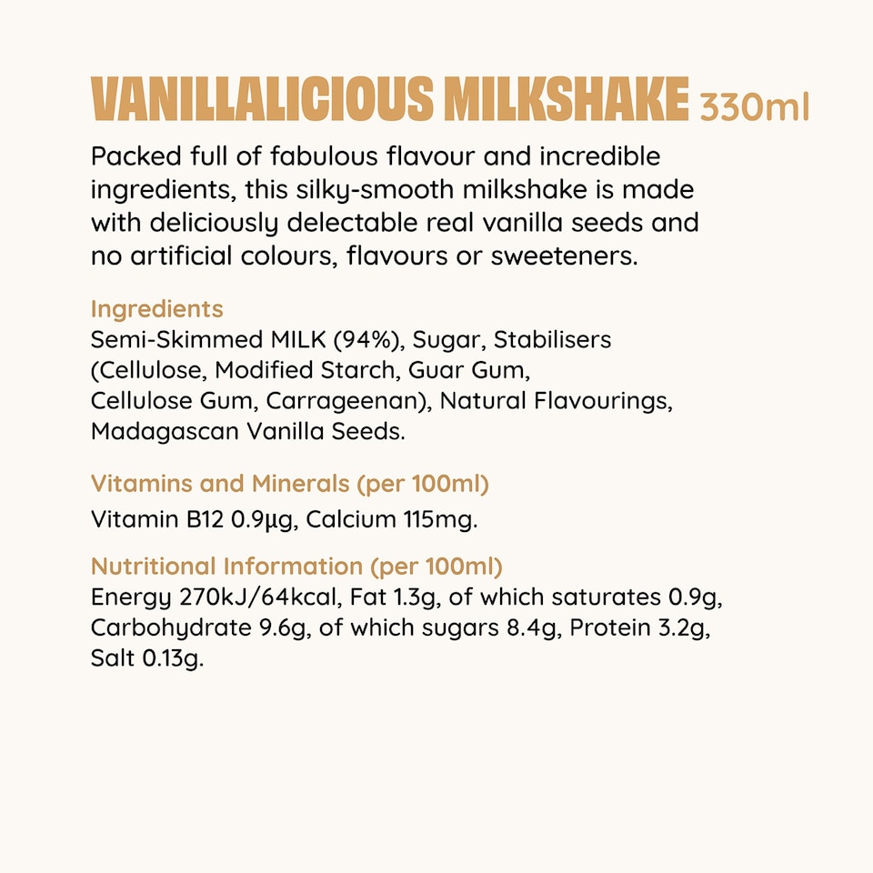image 1 of Shaken Udder Vanilla-Licious Milkshake 330Ml