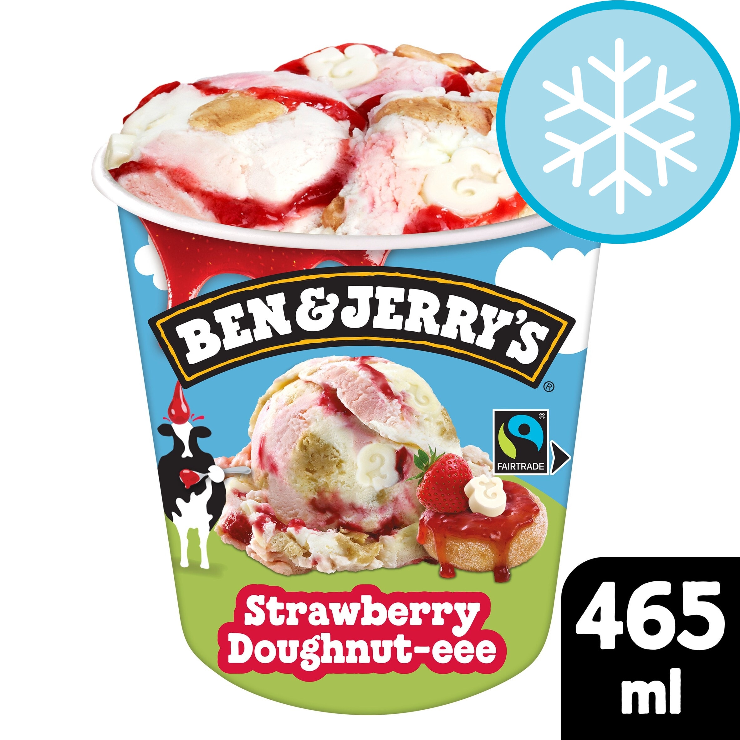 Ben & Jerry's Strawberry Doughnut-eee Ice Cream Tub 465ml
