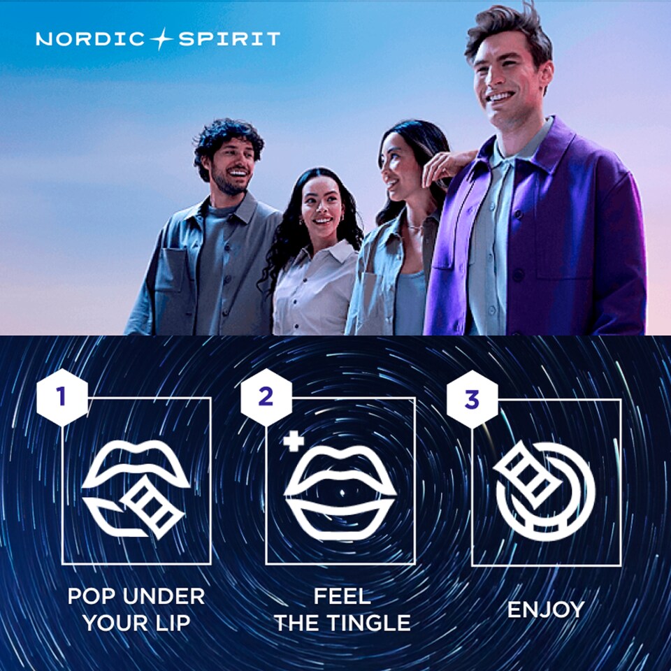 image 1 of Nordic Spirit Frosty Mint Tobacco Free Nicotine Pouches MAX 20 Pack 17mg 14g