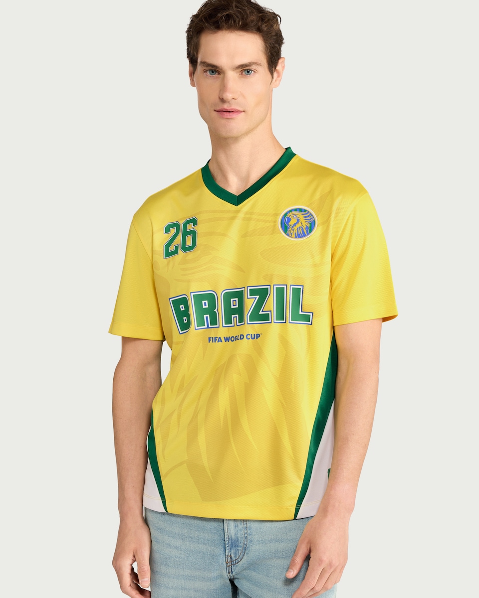 image 1 of Brazil Fifa World Cup T-shirt in Yellow