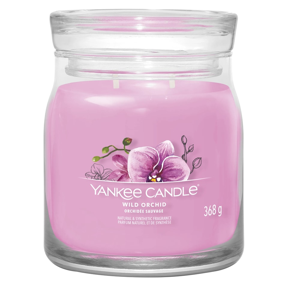 image 1 of Yankee Candle Signature Wild Orchid Medium Jar 368g