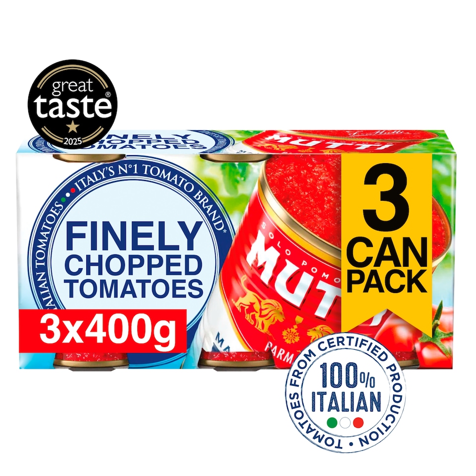 Mutti Finely Chopped Tomatoes Trple 400Gx3pk
