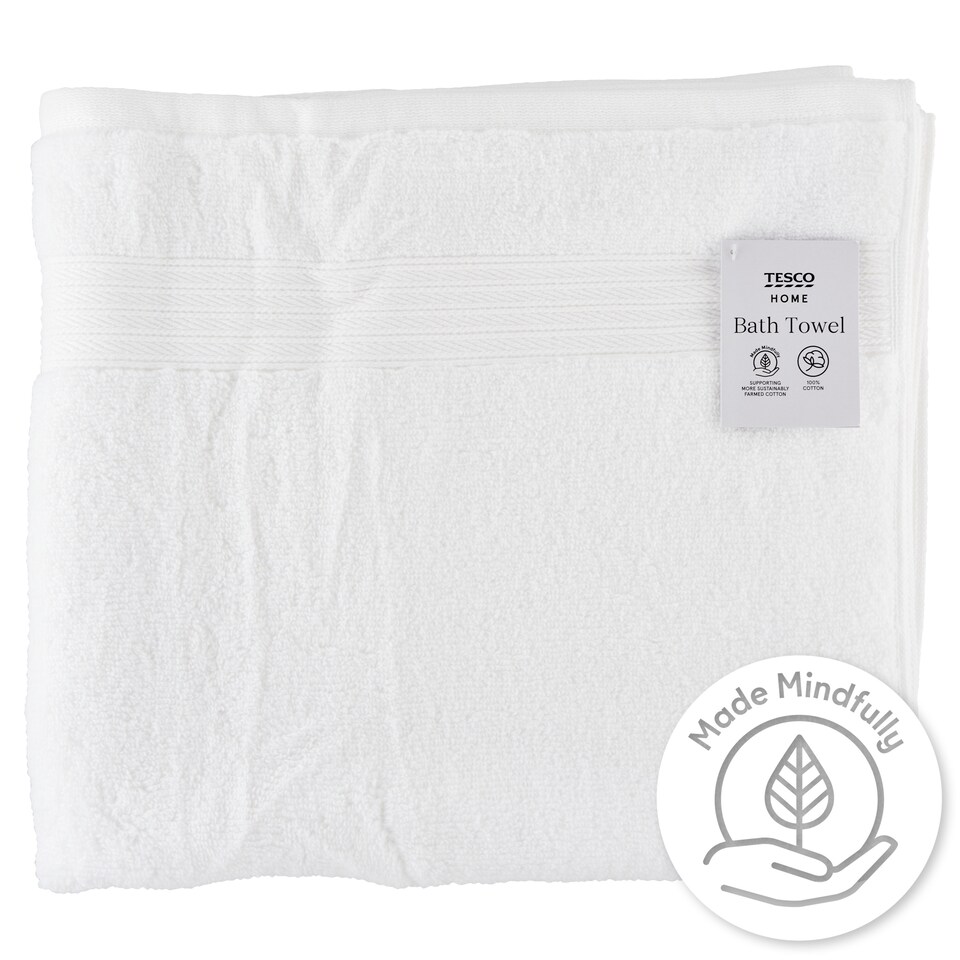 Tesco Home fehér színű törülköző 70 cm x 127 cm