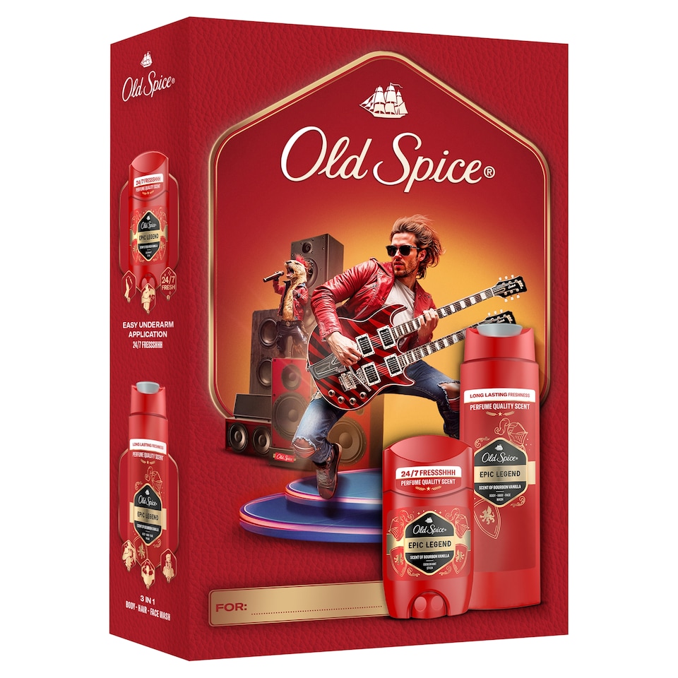obrázok 1 z Old Spice Epic Legend Darčeková Súprava Pre Rockerov: Tuhý Dezodorant A Sprchový Gél