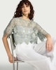 image 1 of F&F Floral Lace Blouse in Green