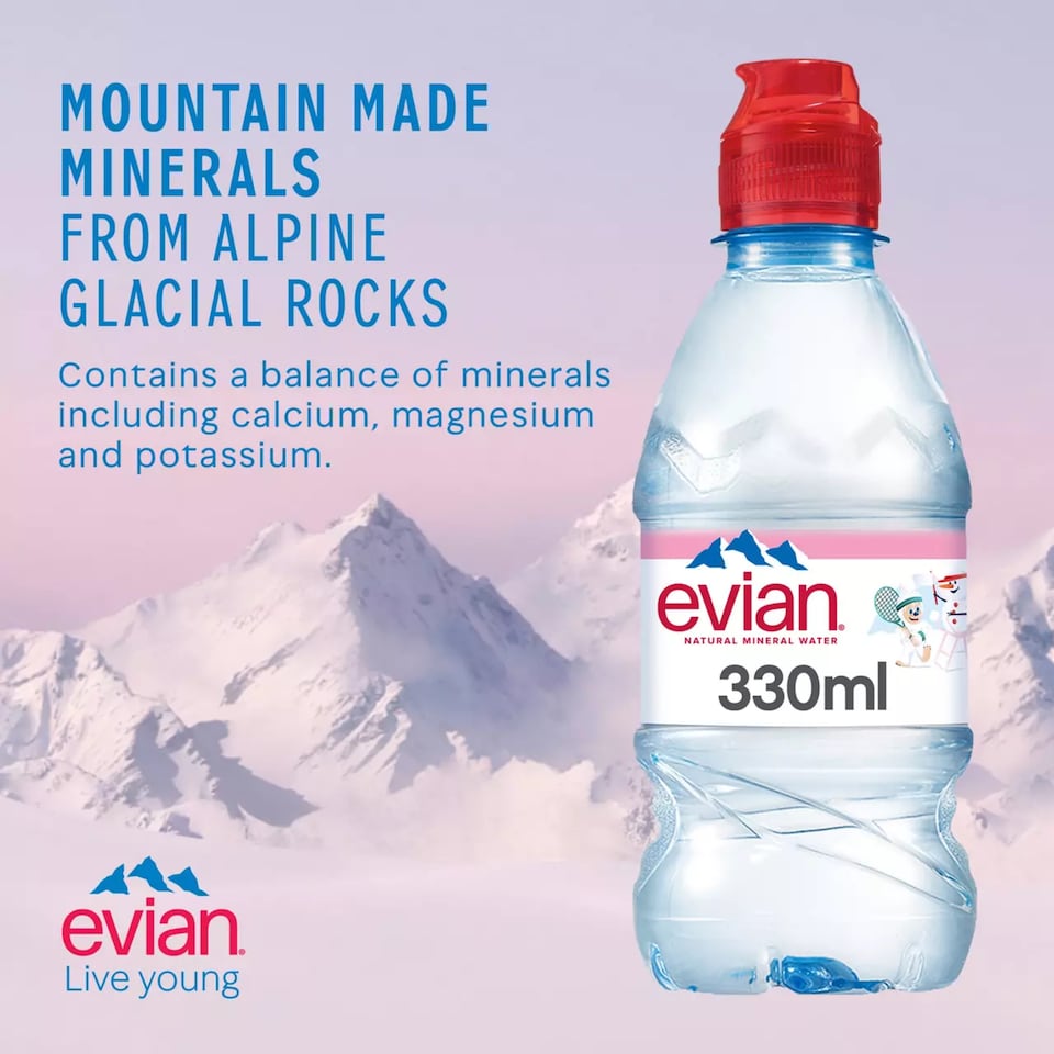 image 1 of Evian Natural Mineral water 12x330ml