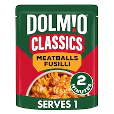 Dolmio Classics Meatballs Fusilli Pasta Ready Meal 250g 