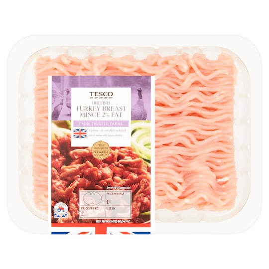Tesco Turkey Breast Mince 2 Fat 250G Tesco Groceries