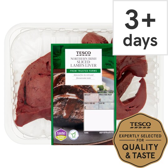 Tesco Northern Irish Sliced Lamb Liver Tesco Groceries