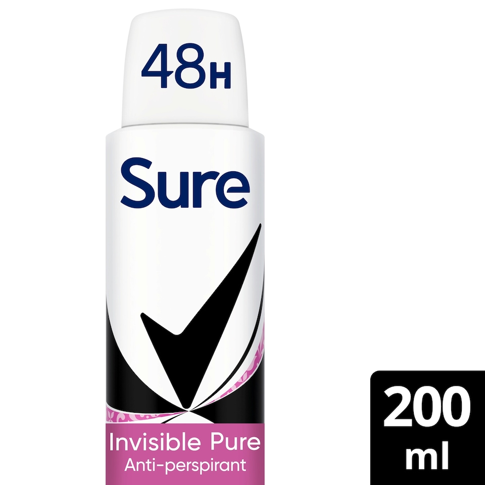image 1 of Sure Women Invisible Pure 48h Antiperspirant Deodorant 200ml