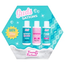 Foam & Fortune Sudssations bath bliss trio