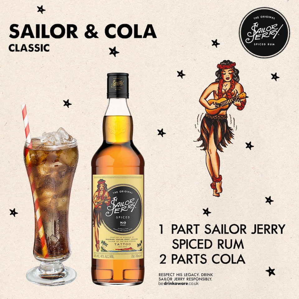 image 1 of Sailor Jerry Spiced Rum 70Cl