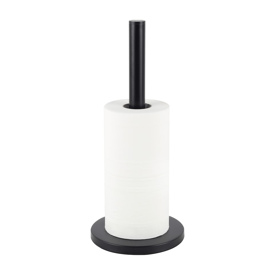image 1 of F&F Home Black Freestanding Toilet Roll Holder