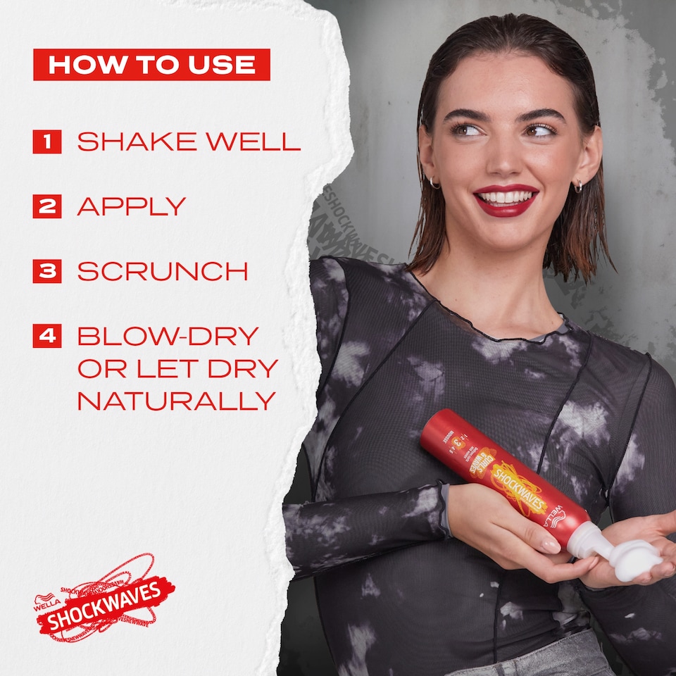 image 1 of Shockwaves Curls & Waves Mousse 200Ml