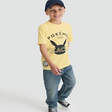 Pokémon Pikachu Pure Cotton Short Sleeved T-Shirt in Yellow