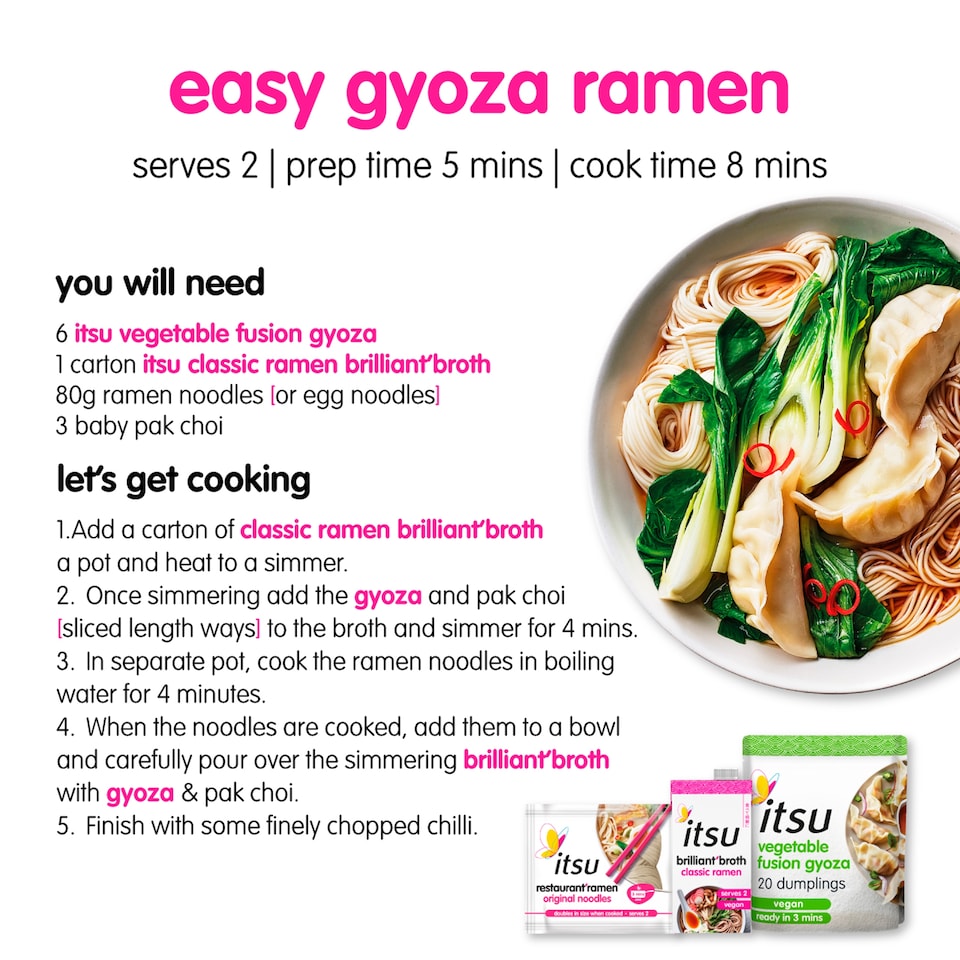 image 1 of itsu 20 vegetable fusion gyoza dinner dumplings 270g