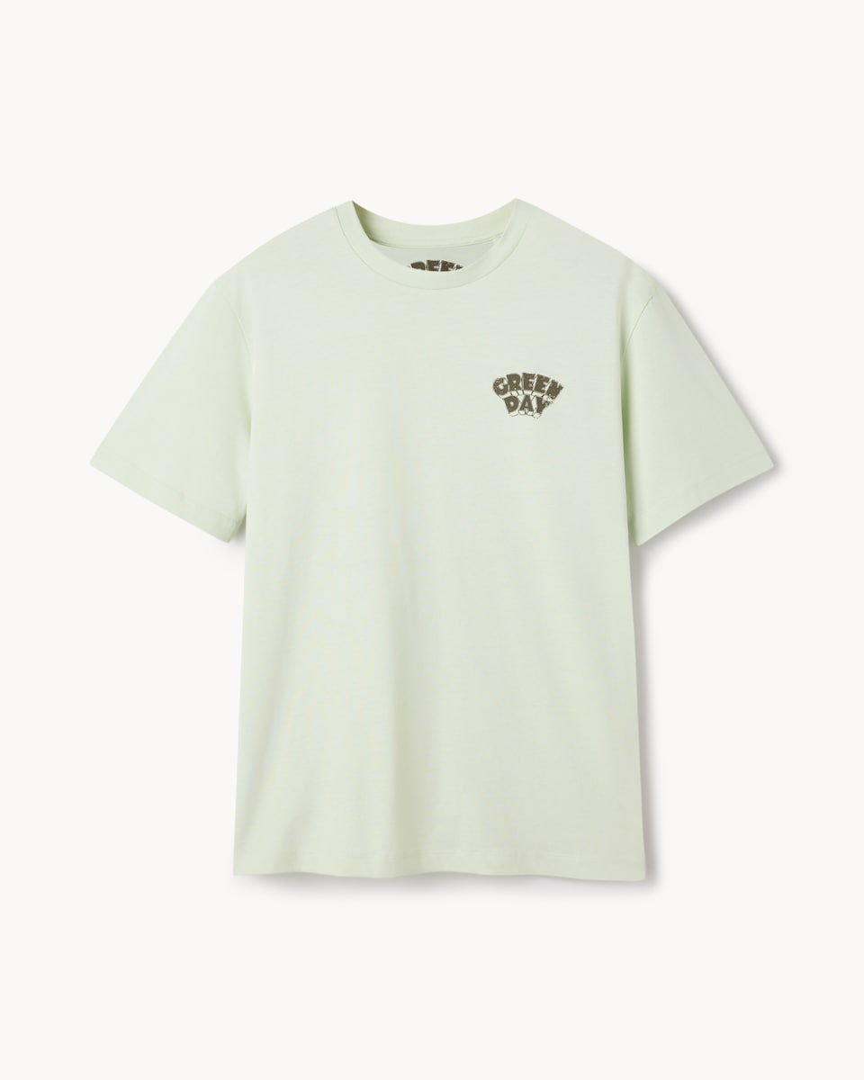 image 1 of Green Day Pure Cotton T-Shirt in Green