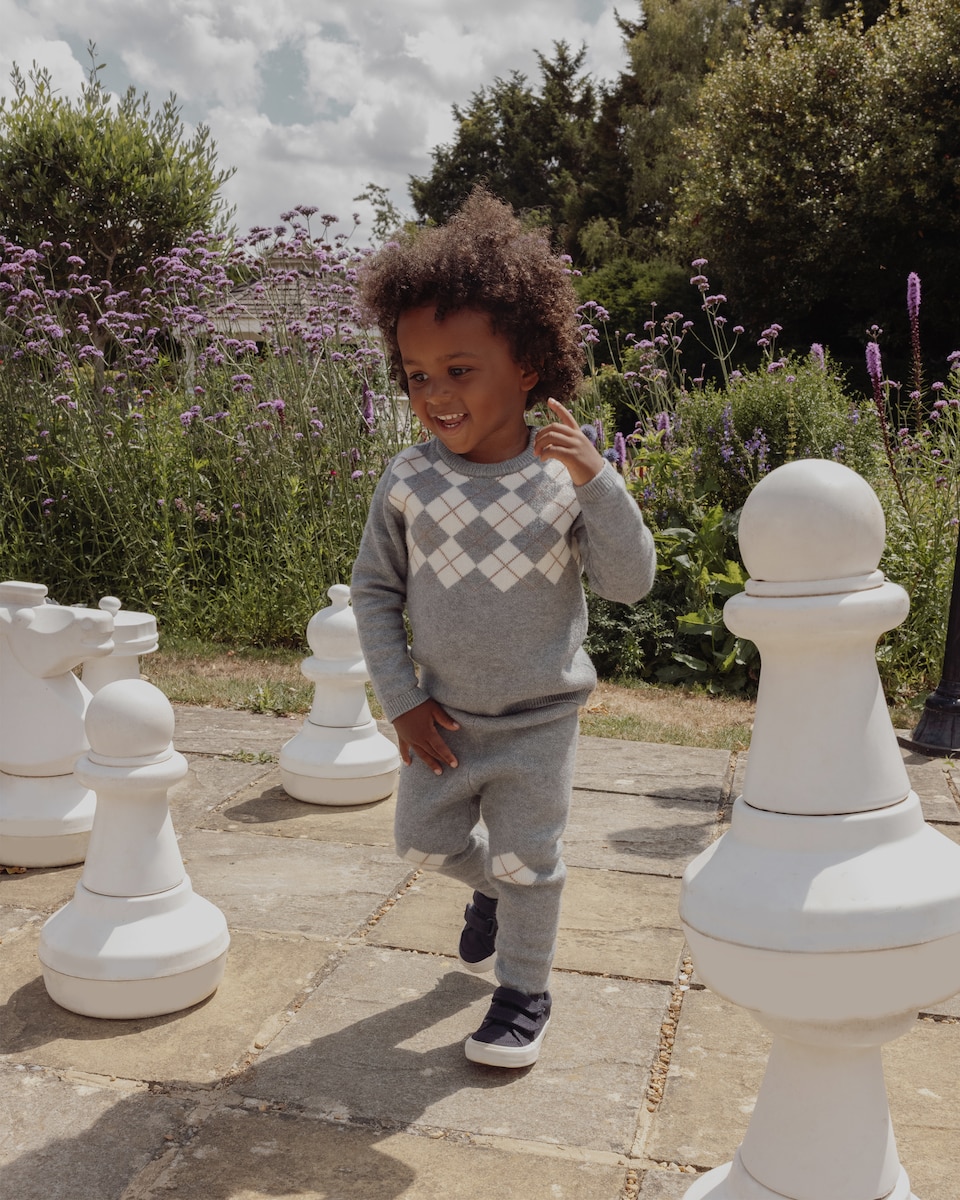 image 1 of F&F x Samantha Faiers 2-Piece Knitted Jumper and Leggings Set in Grey Marl