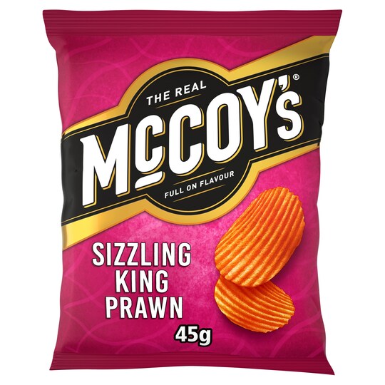 Mccoy's Sizzling King Prawn Grab Bag Crisps 45G Tesco Groceries