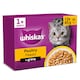 image 1 of Whiskas Adult Cat Food Pouches Poultry Feasts in Gravy 12x85g