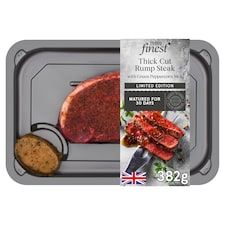 Tesco Finest Thick Cut Rump Steak with Green Peppercorn Melt 382g