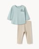 image 1 of F&F Baby 2-Piece Cotton Rich Set in Teal