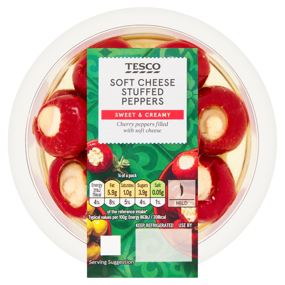 Tesco Soft Cheese Stuffed Peppers 145g