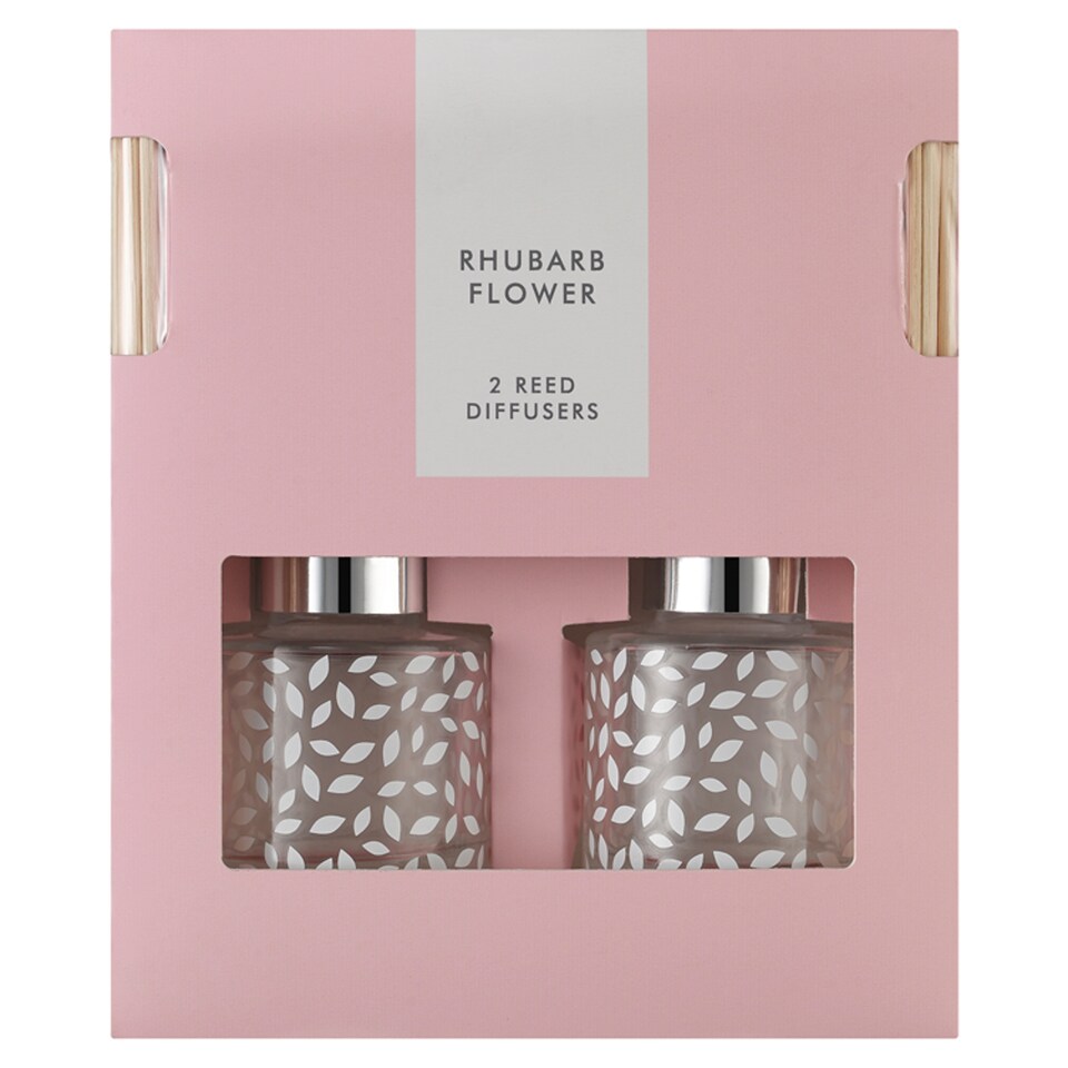Tesco Scented Set Of 40Ml Diffusers Rhubarb Flower