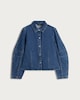 image 4 of F&F Denim Barrel Sleeved Shirt in Blue