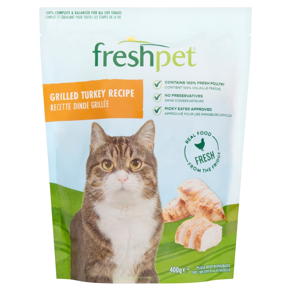 Freshpet Grilled Turkey Recipe Cat Food 400g