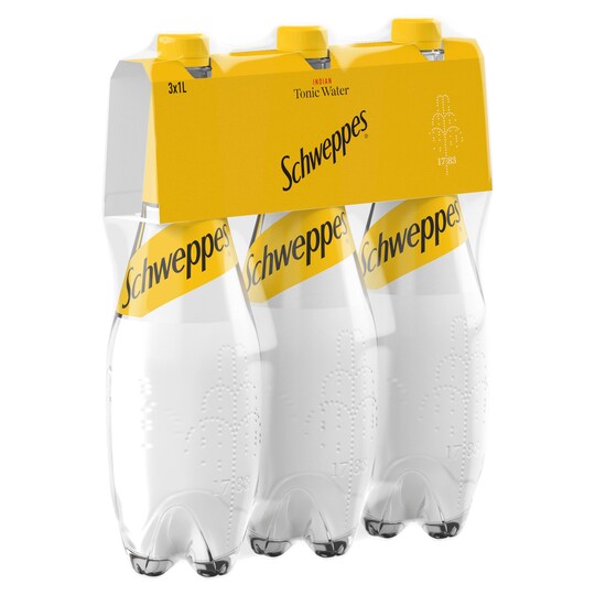 SCHWEPPES INDIAN TONIC WATER 3 X 1LITR Tesco Groceries